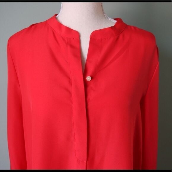 J.CREW Factory Band Collar Blouse Size Medium - Picture 4 of 7